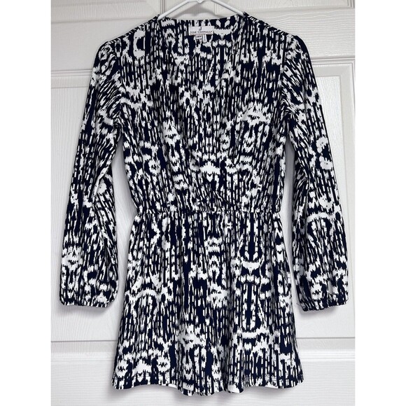 Jude Connally Romper Size XS Blue White Long Sleeve Pockets - Picture 1 of 10